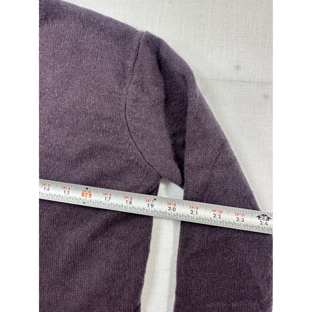 Quince Mongolian Cashmere Boxy Crewneck Sweater Deep Orchid Purple S - Picture 8 of 9